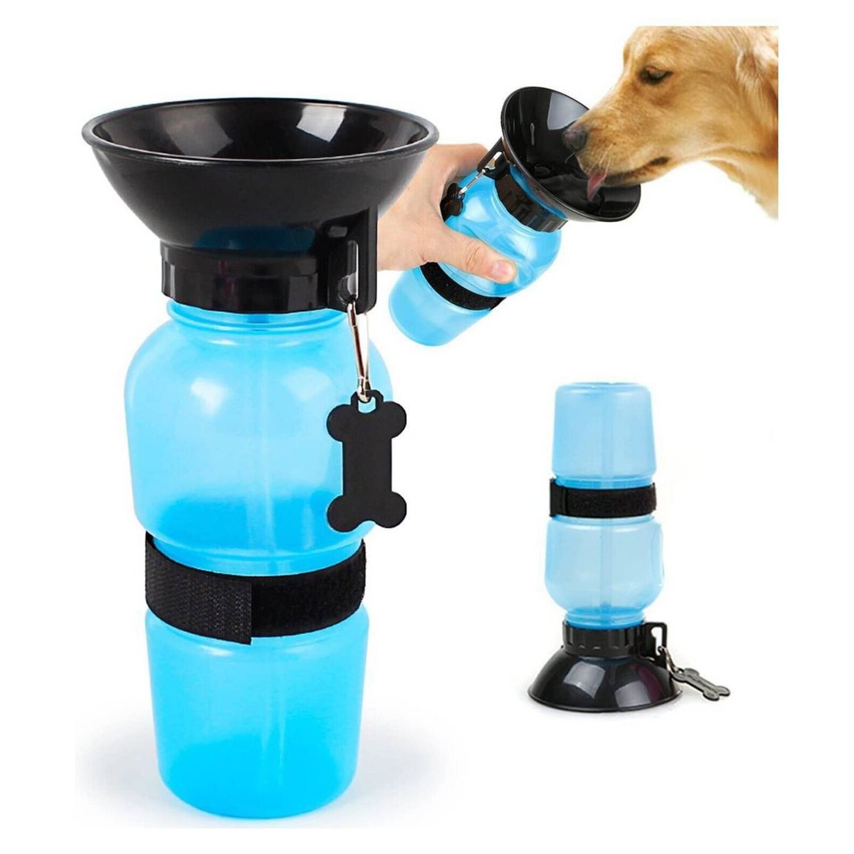 GENERICO - Dispensador de Agua para Mascotas 500ml Portatil