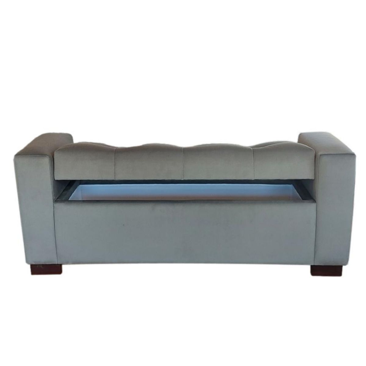 GENERICO - Banqueta Baúl Meyer Color Gris