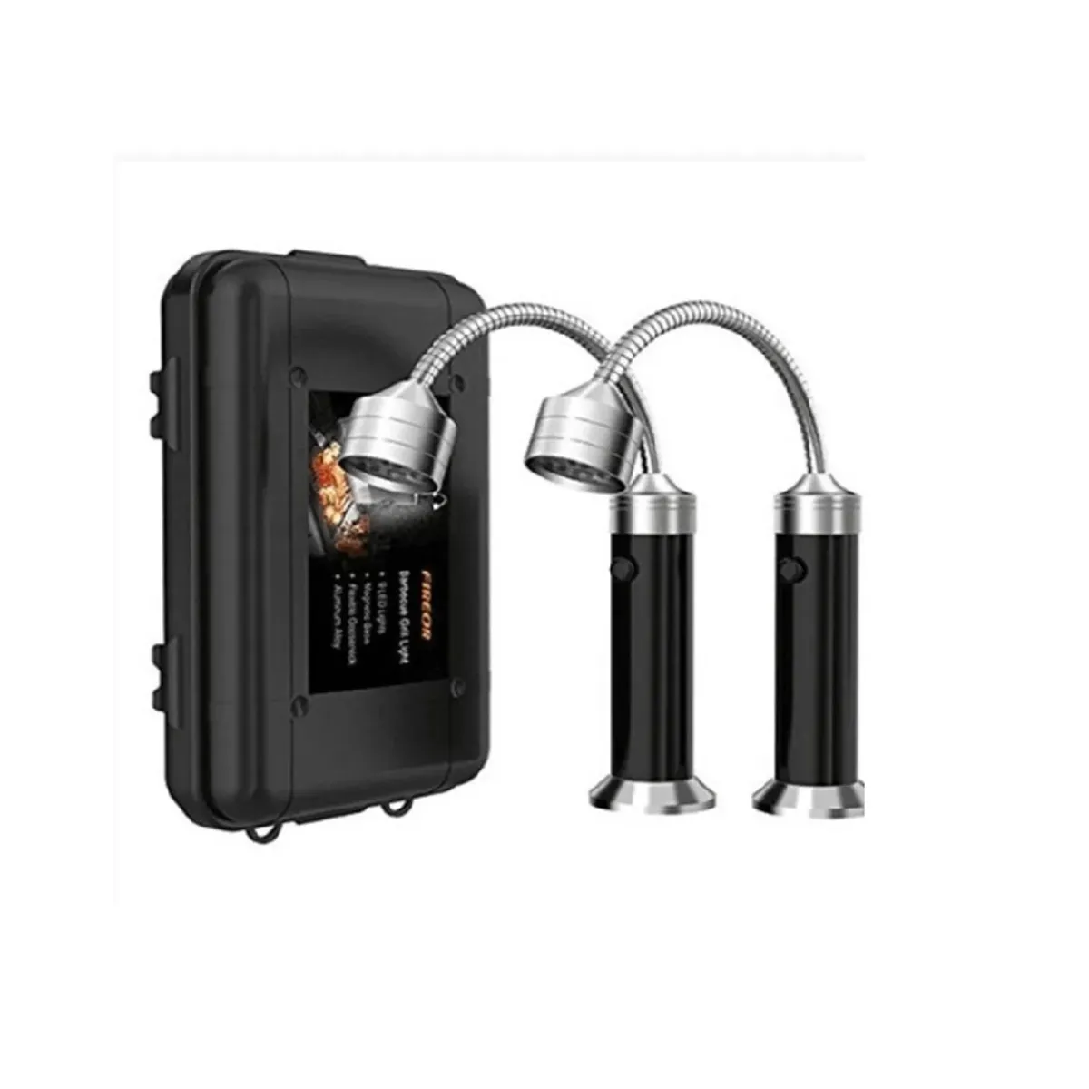 GENERICO - Set 2 Luces Led Magnéticas Parrilla Con Estuche (a Pilas)
