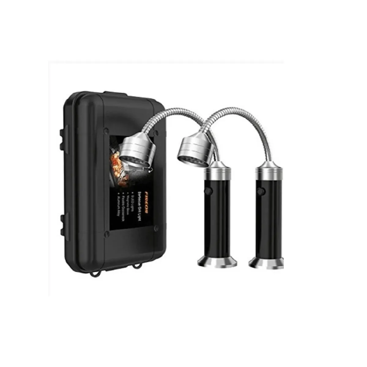 GENERICO - Set 2 Luces Led Magnéticas Parrilla Con Estuche (a Pilas)