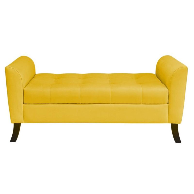 GENERICO - Banqueta Baúl New Roma Color Amarillo
