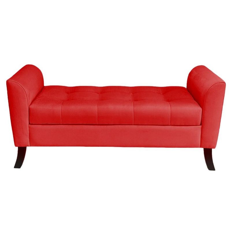 GENERICO - Banqueta Baúl New Roma Color Rojo