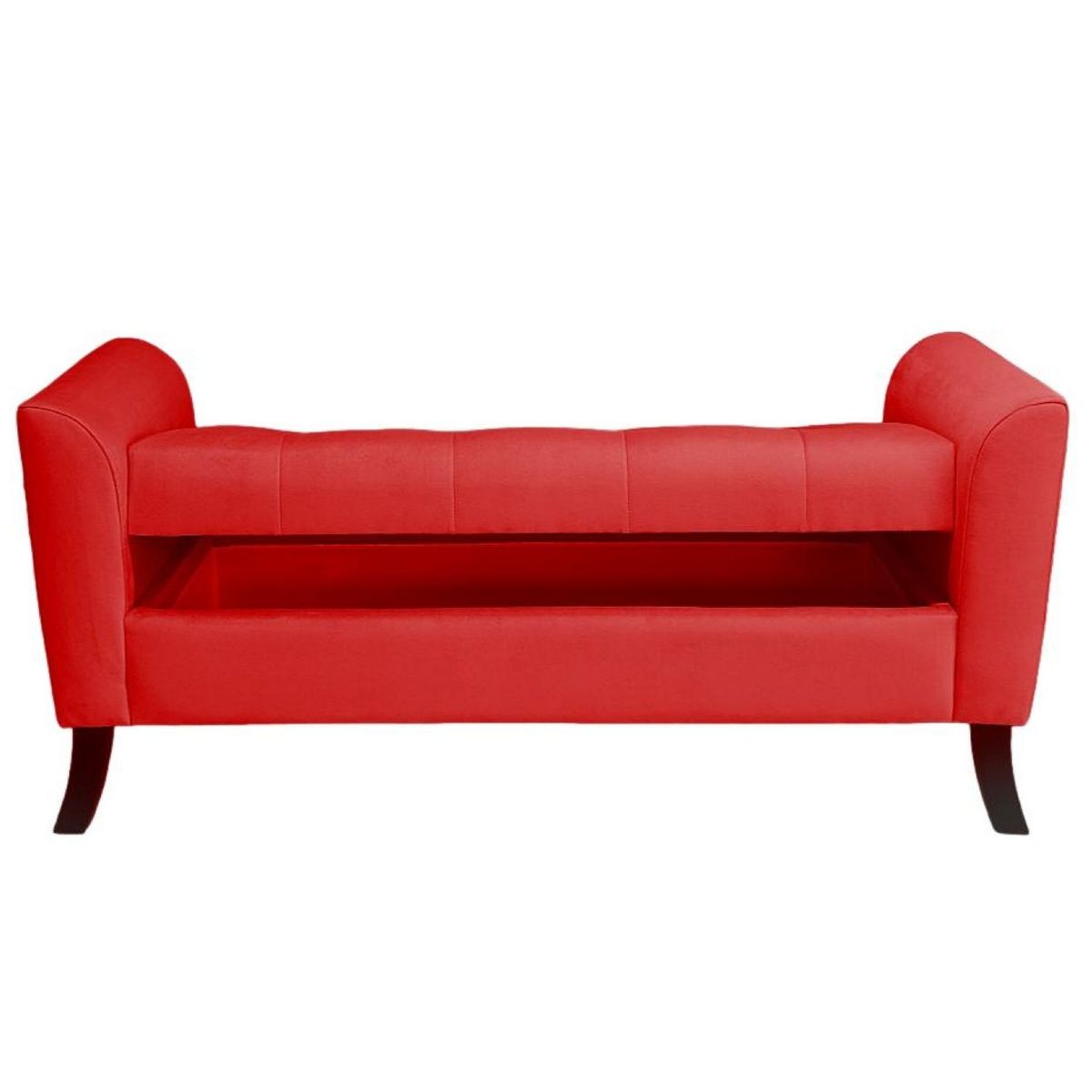 GENERICO - Banqueta Baúl New Roma Color Rojo.