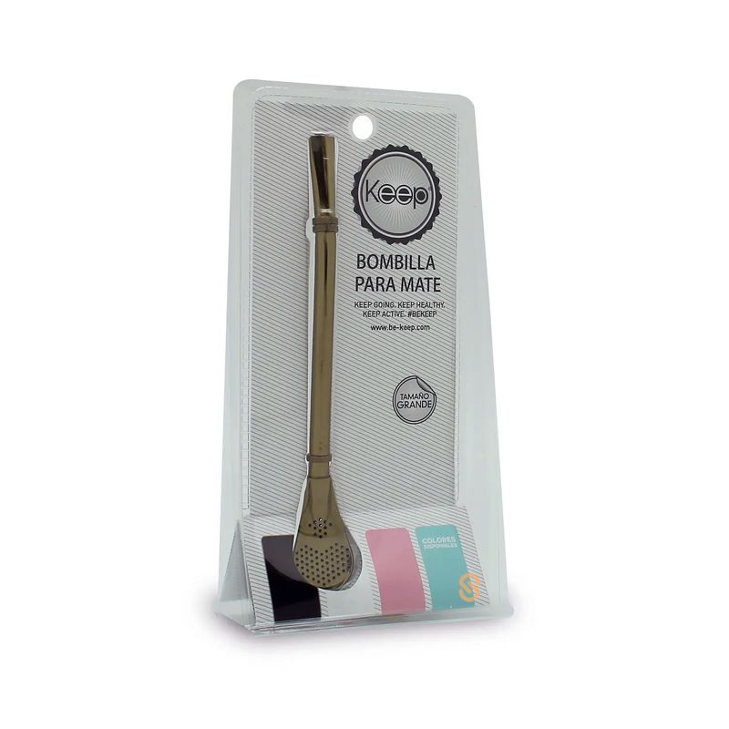KEEP - Bombilla Para Mate Acero Inoxidable Gris Keep - Shopyclick