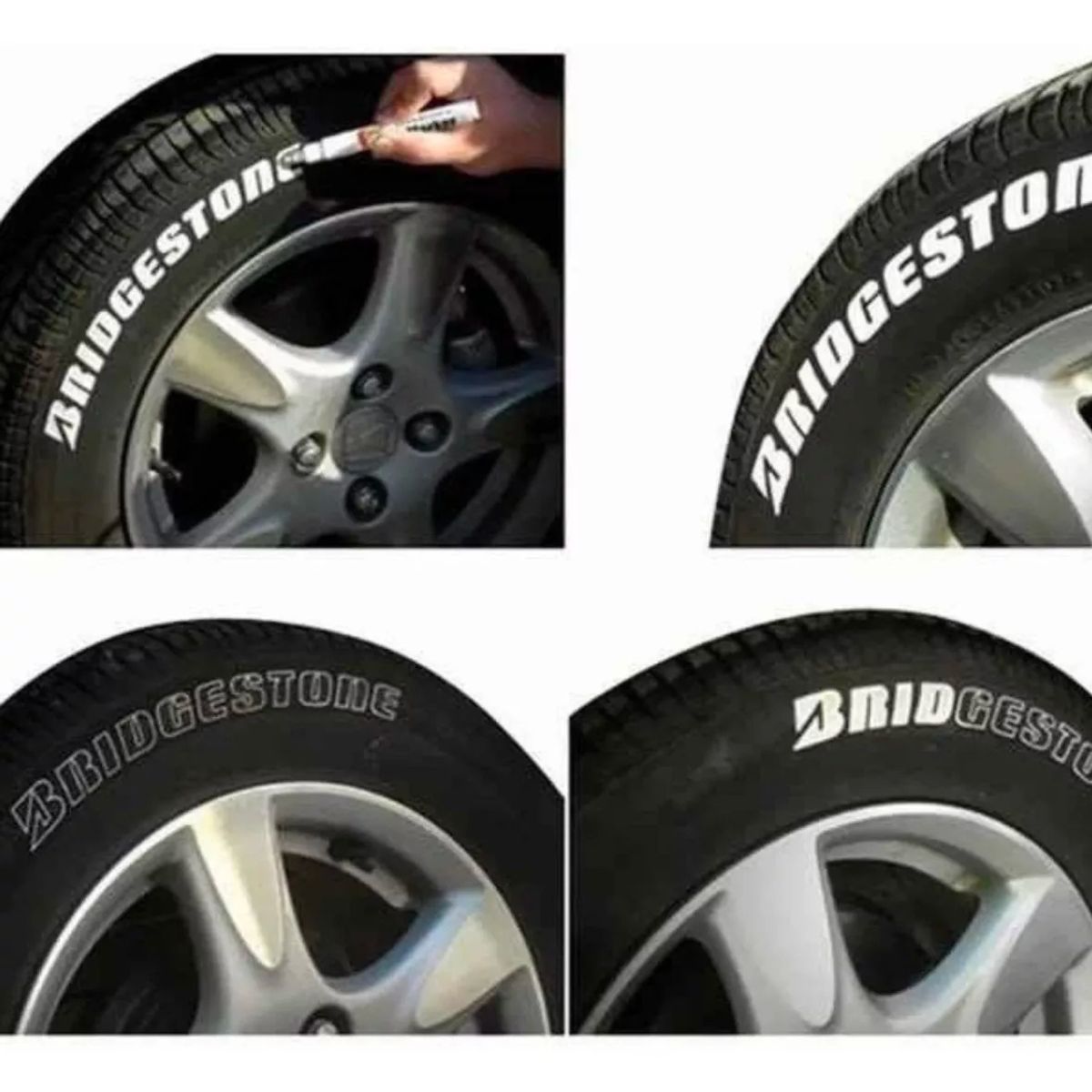 GENERICO - Lapiz Plumon Marcador Blanco Neumatico Auto Moto