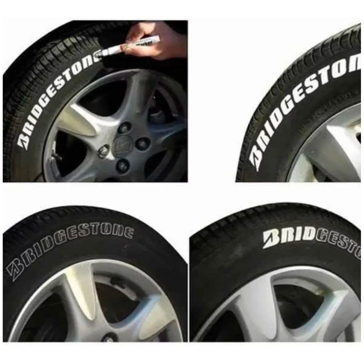 GENERICO - Lapiz Plumon Marcador Blanco Neumatico Auto Moto