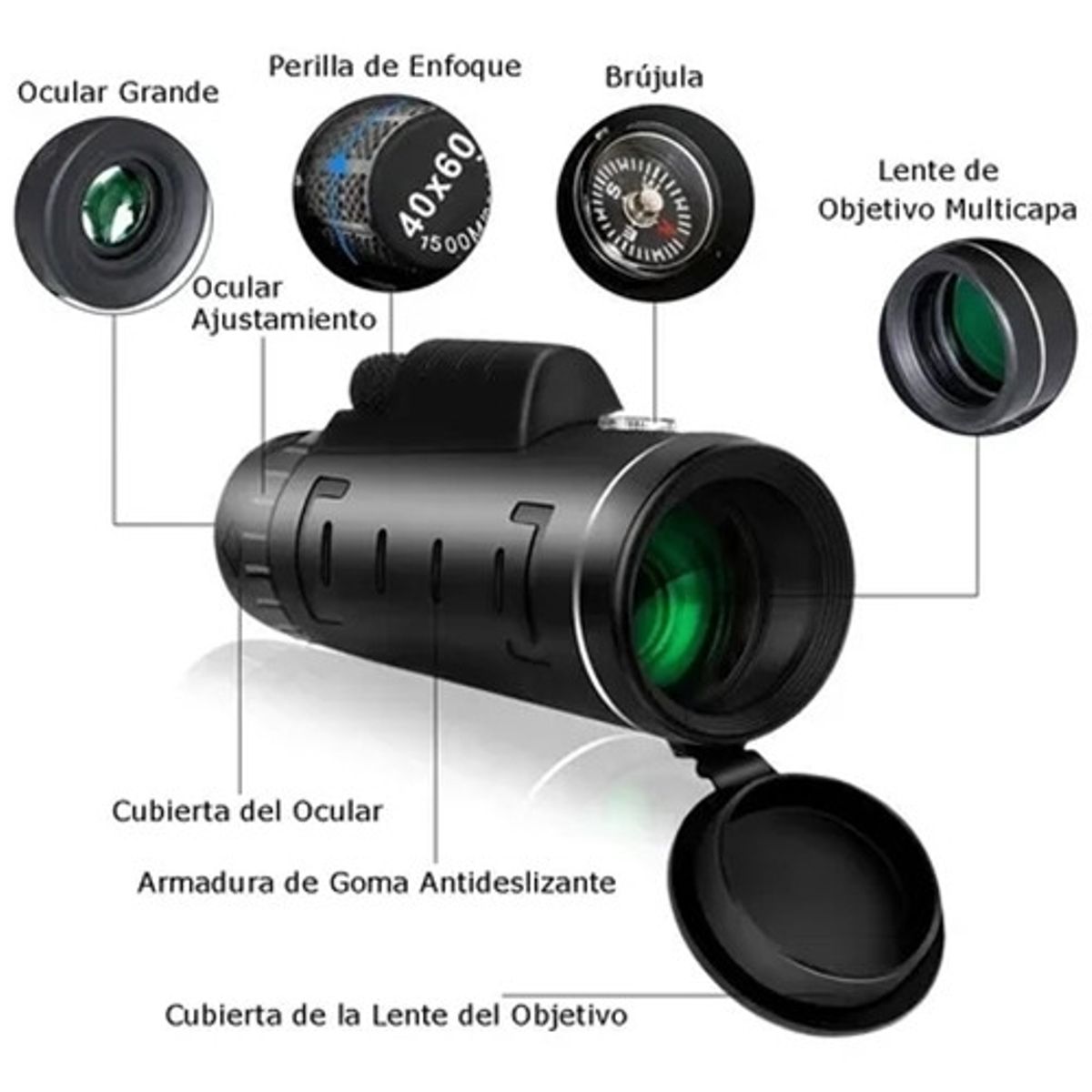KUANGYE - Set 2 Monocular Hd Binoculares Zoom 40x60