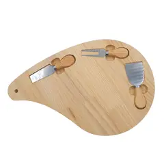MOGA - Tabla Queso Aperitivo Madera 3 Accesorios