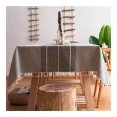 GENERICO - Mantel Rectangular Mantel De La Mesa Borla Algodón 145x220cm