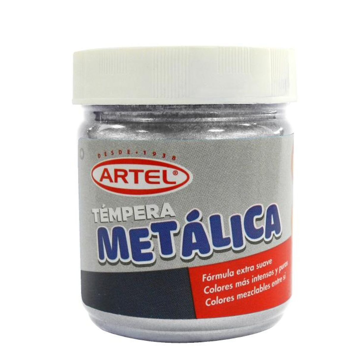 ARTEL - Frasco Tempera Metalica Plata 100ml. Artel