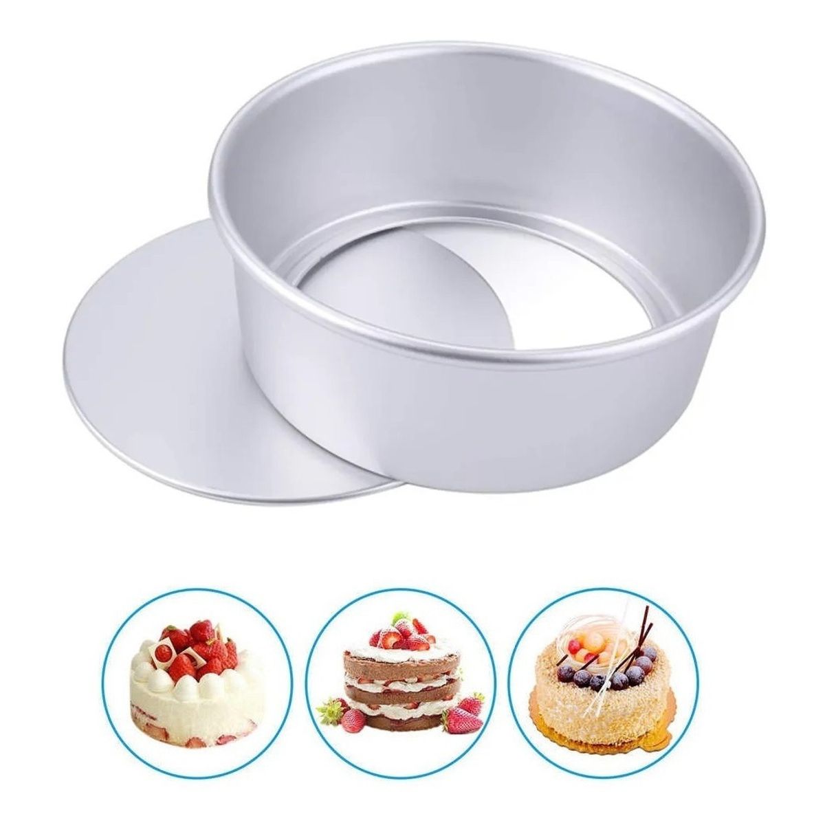 GENERICO - Moldes De Aluminio Para Tortas Molde Desmontable Molde 20 Cm