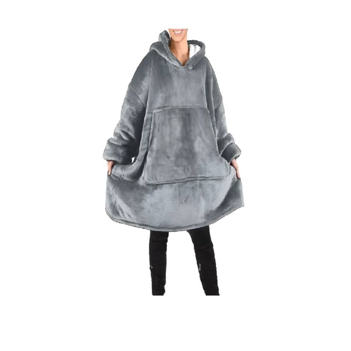 EVERSO - Manta Polar Bata Frazada Polerones Felpa Con Capucha Chiporro Hombre.