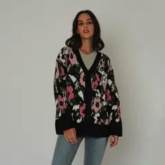 GUINDA - Chaleco floreado Brienne