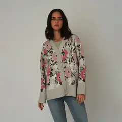 GUINDA - Chaleco floreado Brienne