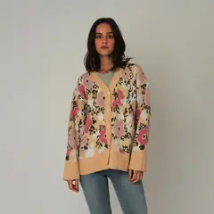 GUINDA - Chaleco floreado Brienne