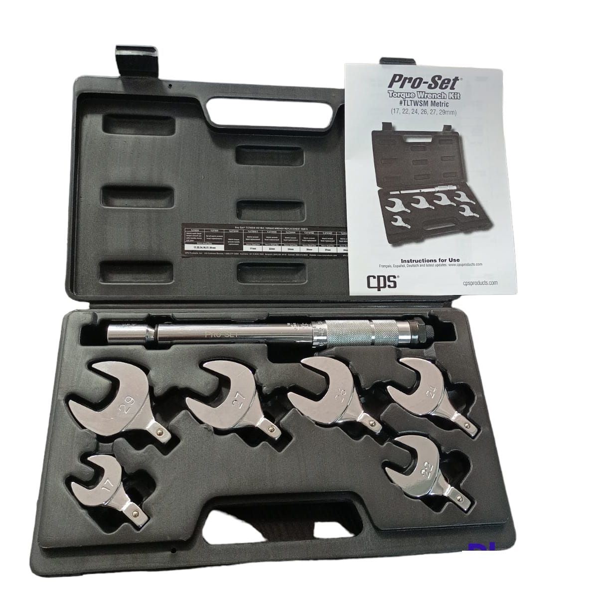 GENERICO - Maleta con Kit de LlaveTorque Dinamométrica Métrica Cps mod TLTWSM