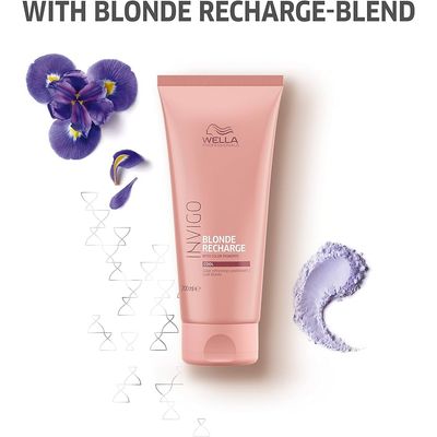 Imagen 2 del producto ACONDICIONADOR MATIZADOR BLONDE RECHARGE INVIGO 200ML WELLA.-