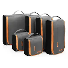 BAGSMART - - Cubos de compresión y organización 6 unidades - Gris.