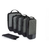 Organizadores de Equipaje con Compresión 6 pzs Negro