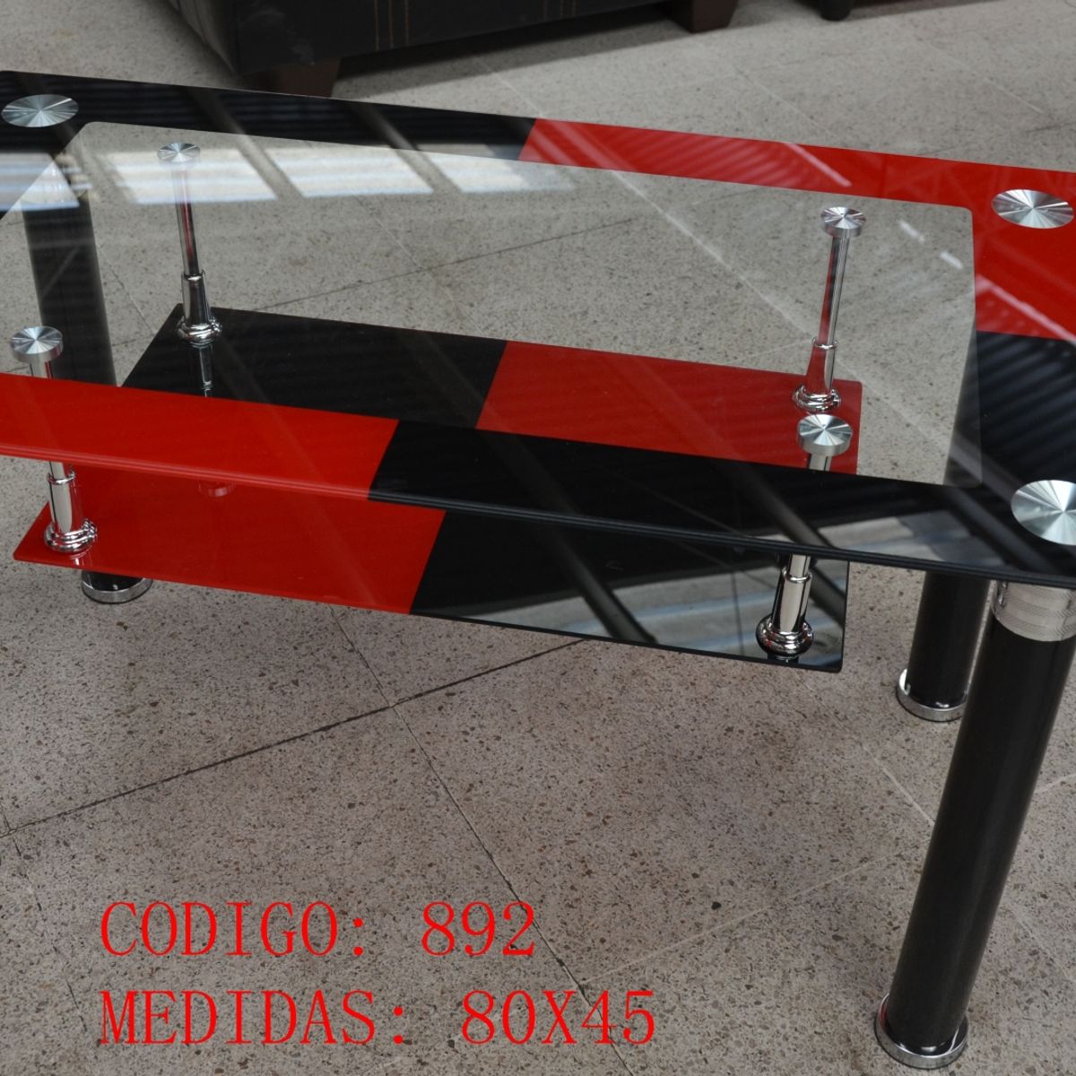 OEM - Mesa de Centro de Vidrio Templado Rectangular  892 RN 8045