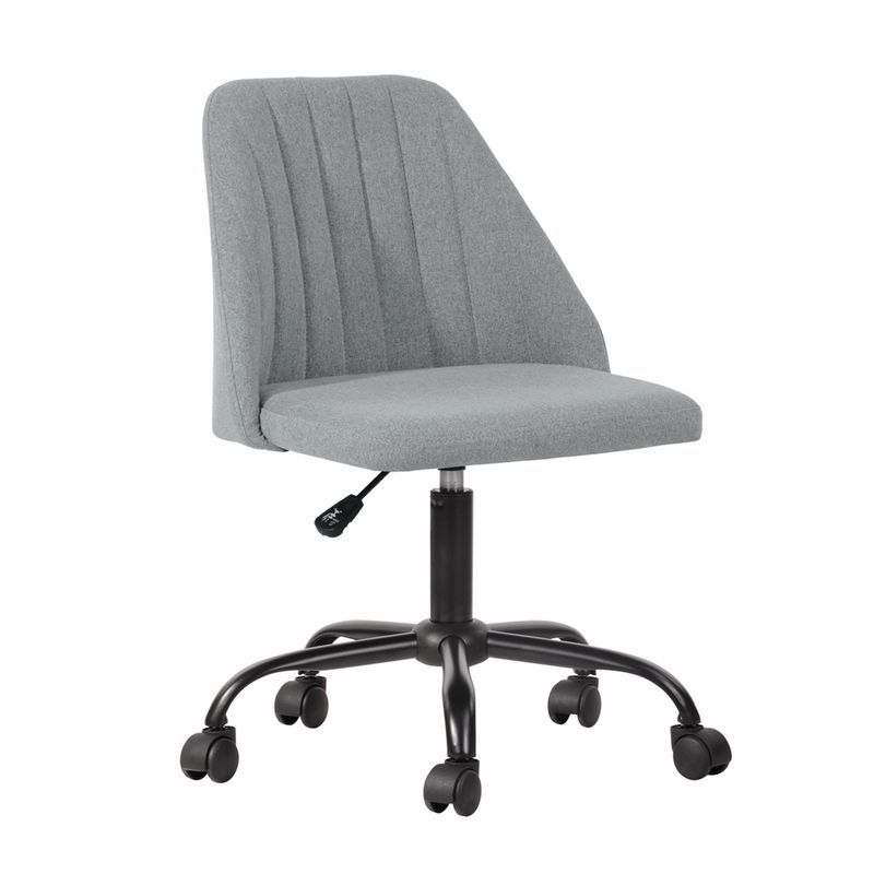 NOVAHUS - Silla de Oficina de Tela Altura Ajustable Gris