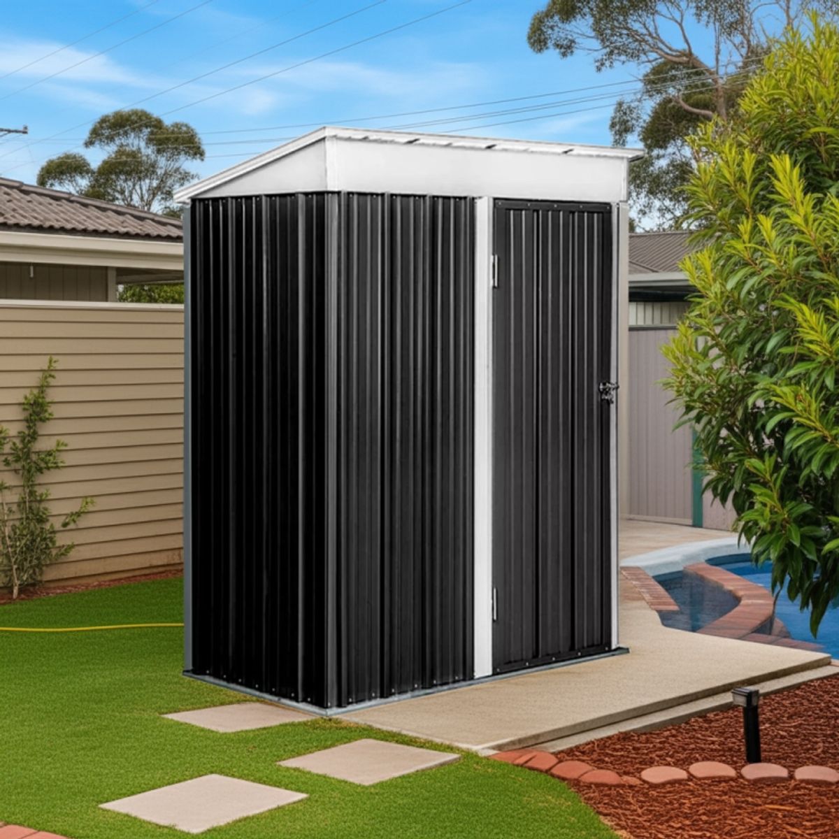 IGPRO - Bodega de Jardín Negra 1.49 m2 161X94 CM IGPRO