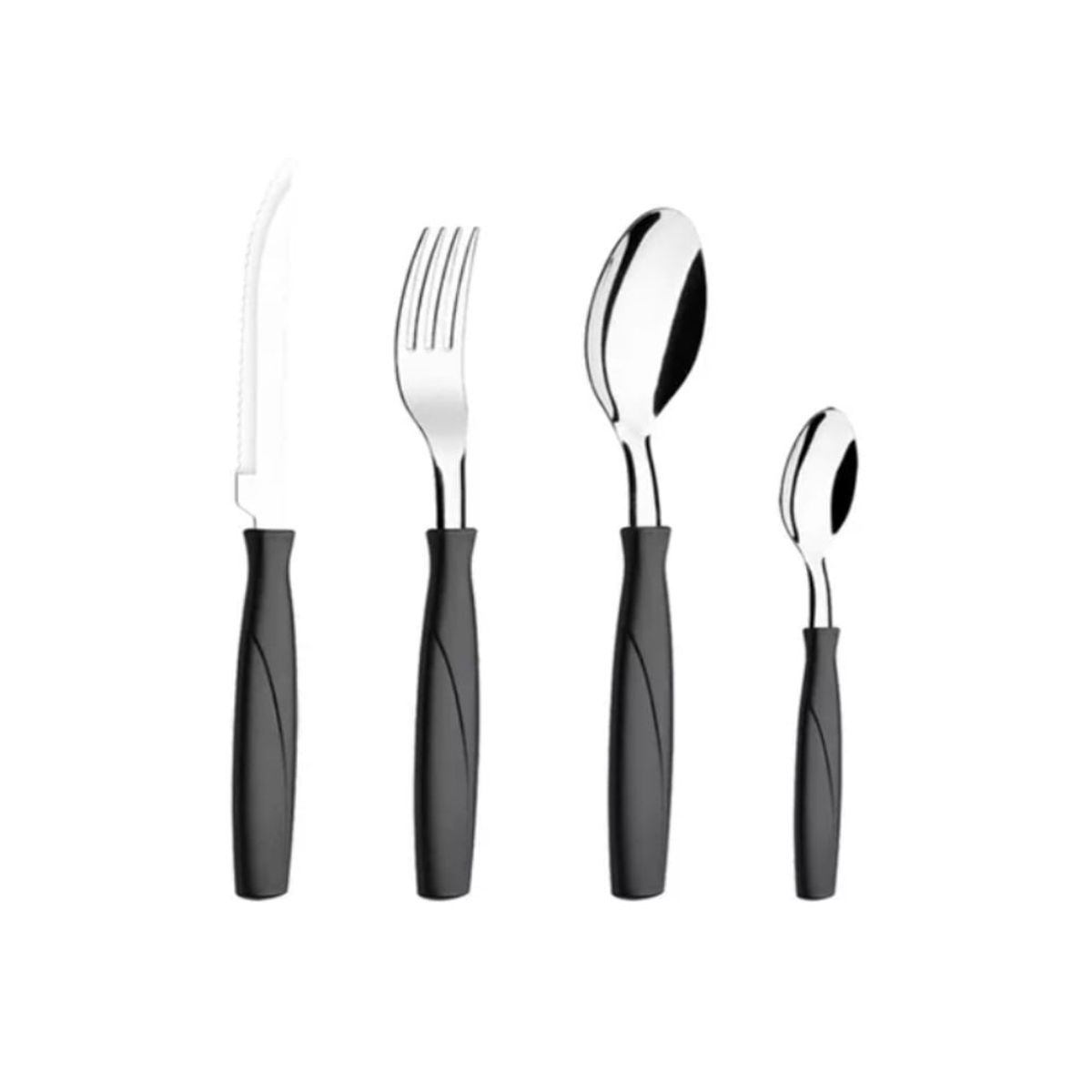 BRINOX - Juego de Cubiertos 24 Piezas Brinox Itaparica Negro