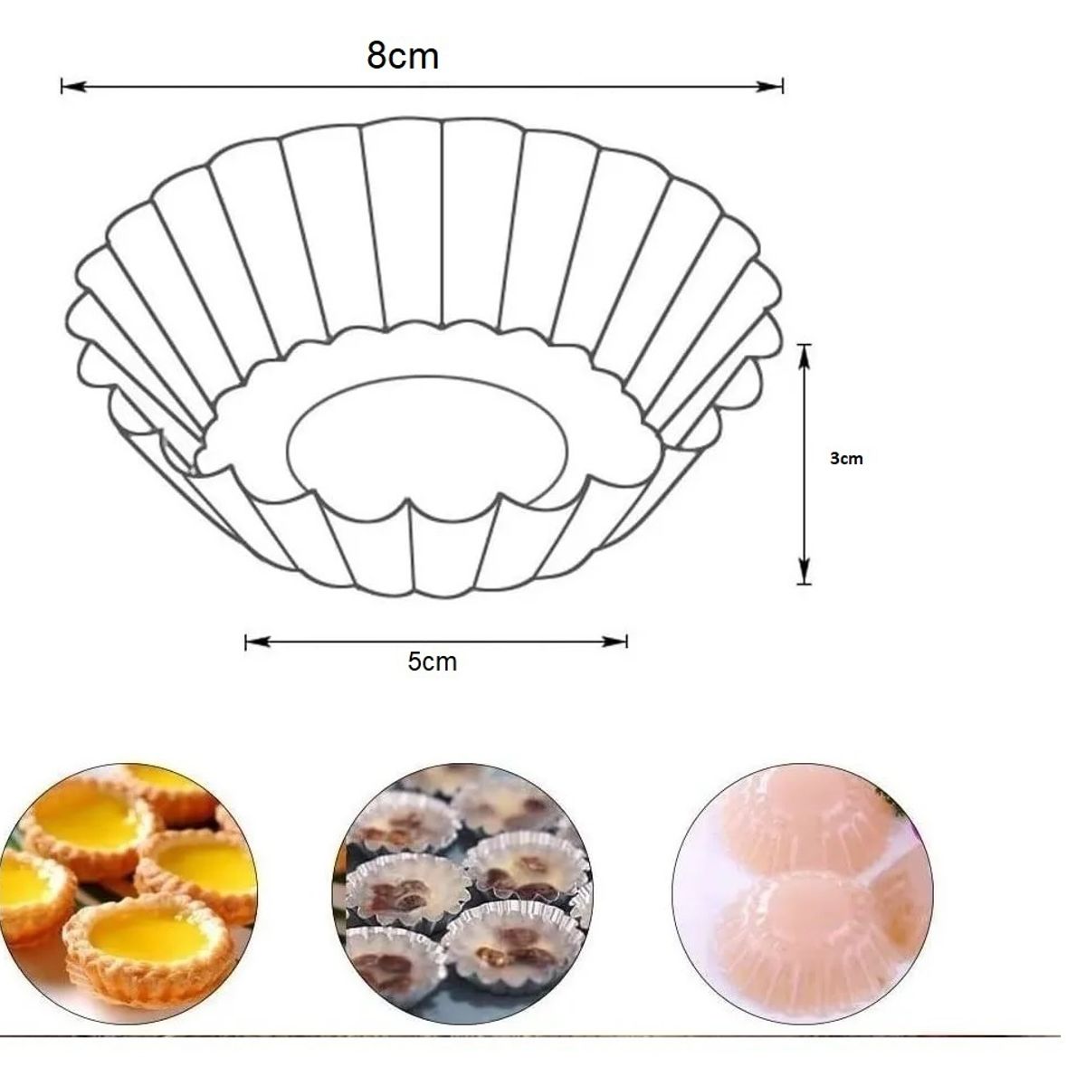 Pasteleria - Pack 6 Molde Mini Tartaleta molde Tarta Moldes Para Reposteria tarta