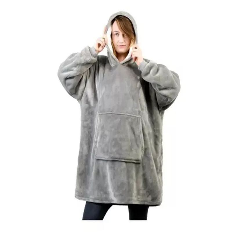EVERSO - Pack2 Bata Polar Frazada Polerones Felpa Con Capucha  Hombre