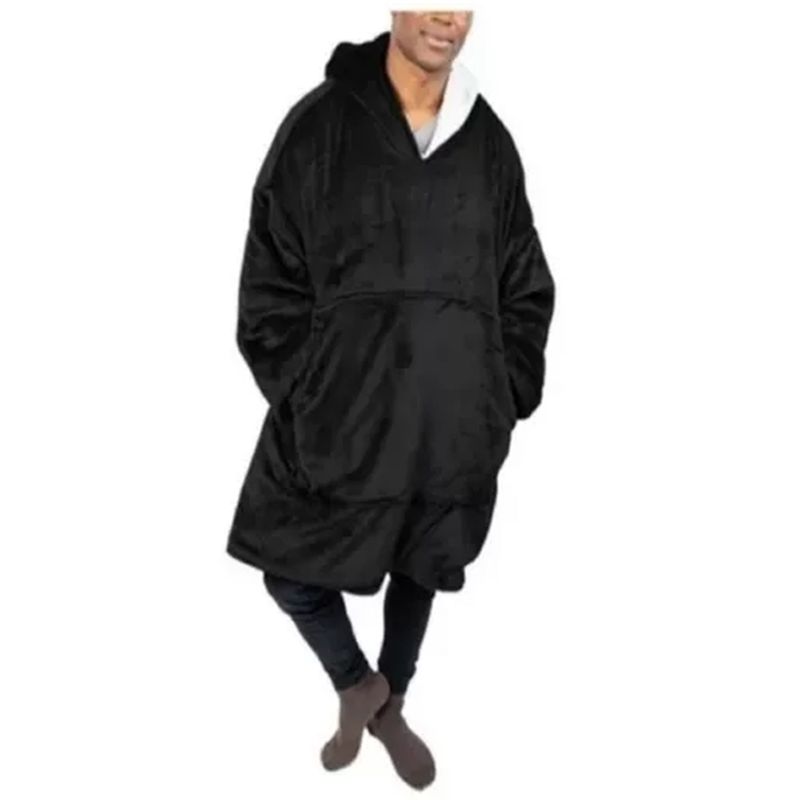 EVERSO - Pack2 Bata Polar Frazada Polerones Felpa Con Capucha  Hombre