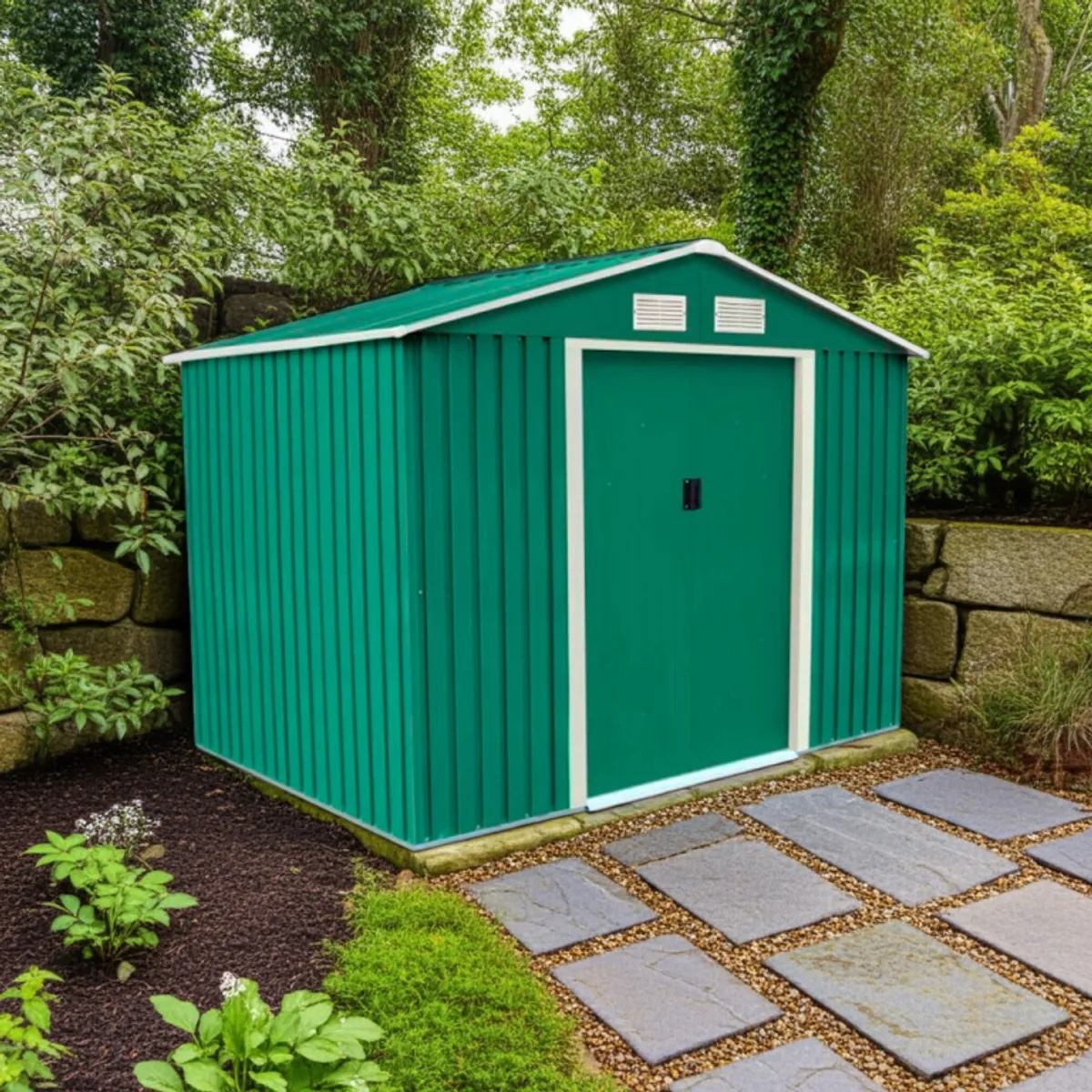 IGPRO - Bodega de Jardín Verde 3.88 m2 197x197cm