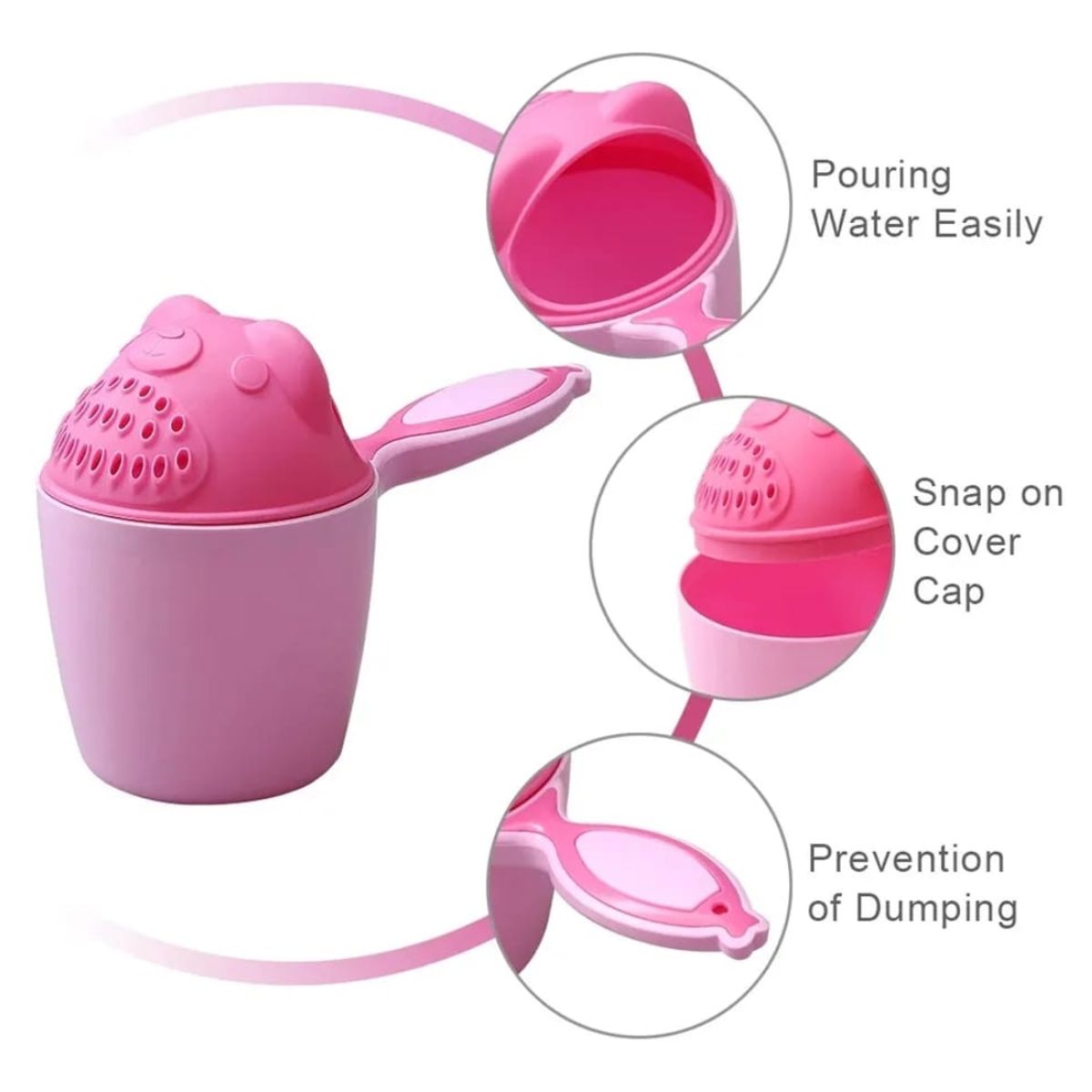 GENERICO - JARRA REGADERA DE DUCHA PARA BEBE ROSA