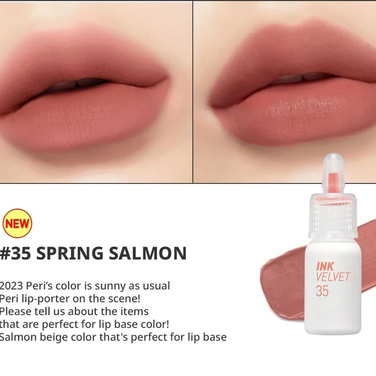 PERIPERA - Tinta Labial INK VELVET 035 SPRING SALMON  Cosmética Coreana