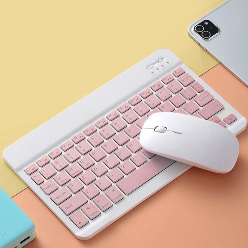 GENERICO - Teclado Inalámbrico mouse inalámbrico color rosado EXCELENTE DISEÑO