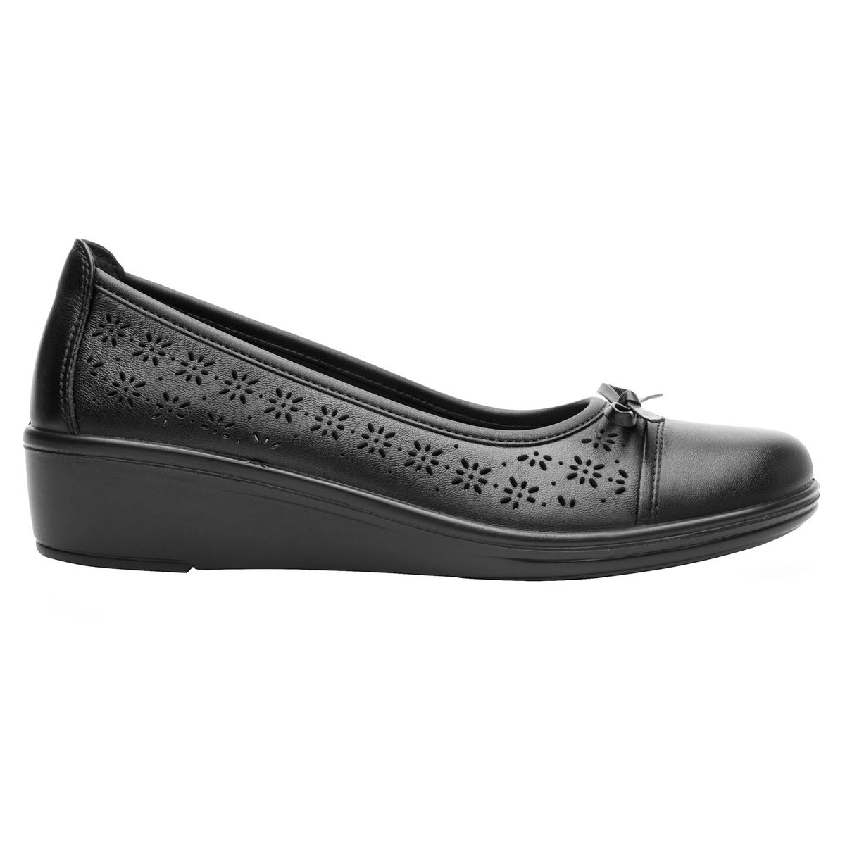 FLEXI - Zapato Mujer Cuero Castaña Negro Flexi