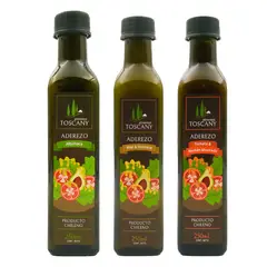 ALIMENTOS TOSCANY - Aderezos Pack Trio de Albahaca, Miel Mostaza y Tomate Merkén