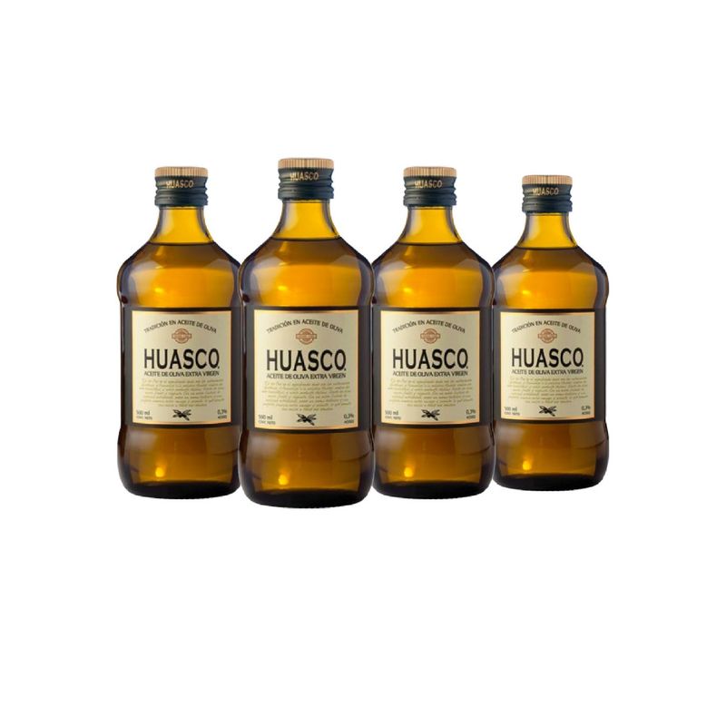 HUASCO - Aceite de Oliva extra virgen Huasco 4 x 500 ml