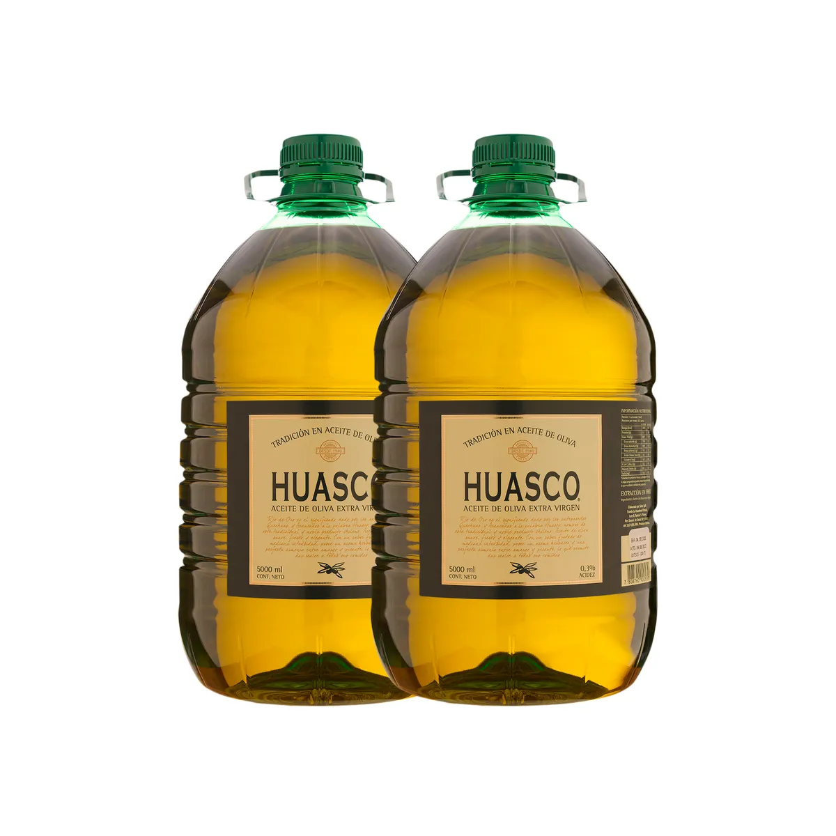 HUASCO - Aceite de Oliva extra virgen Huasco 2 x 5000 ml