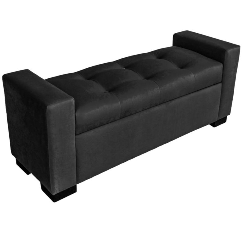 GENERICO - Banqueta Baúl Meyer Color Negro