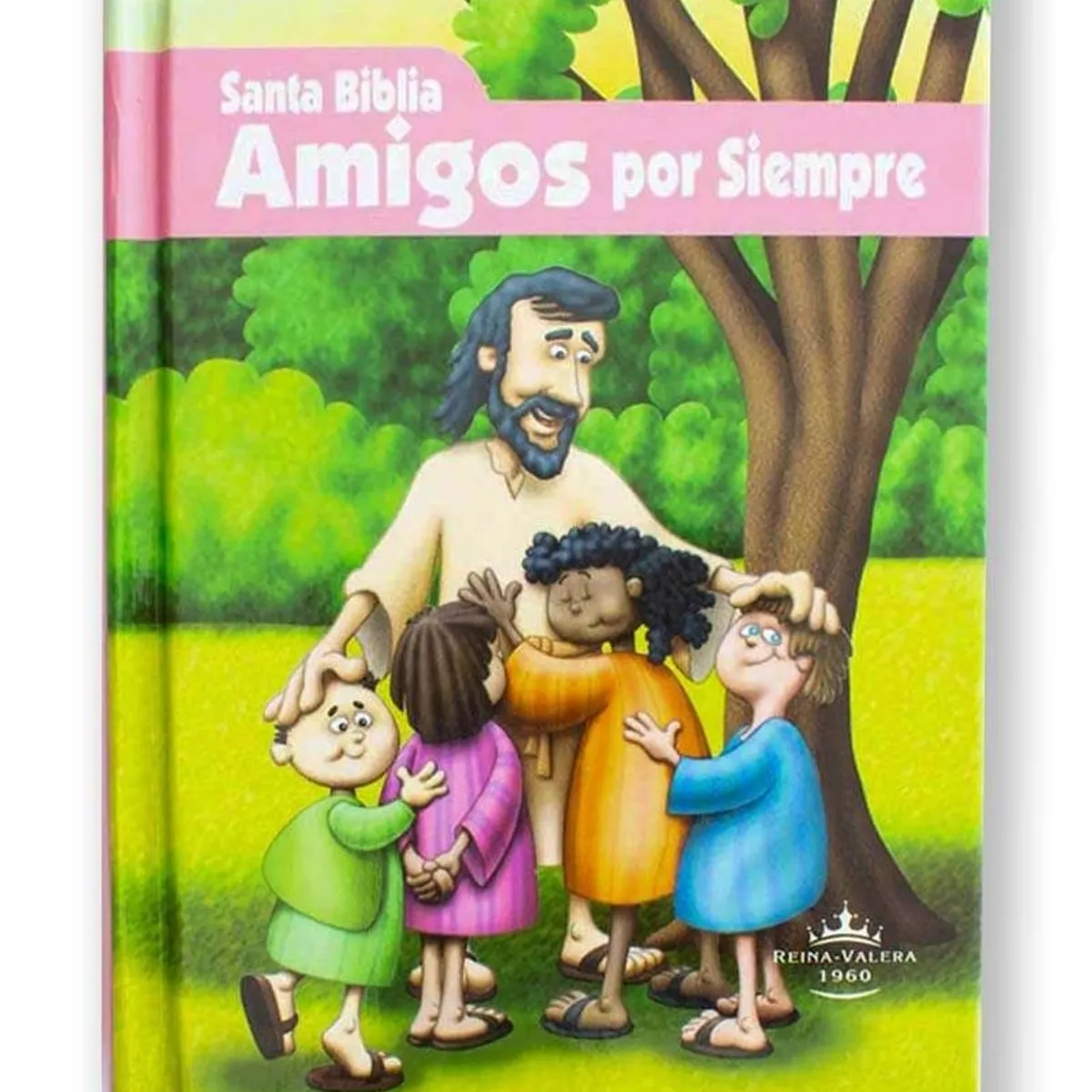 SOCIEDADES BIBLICAS UNIDAS - Biblia para niños amigos por siempre Rosada completa con ilustraciones RVR1960