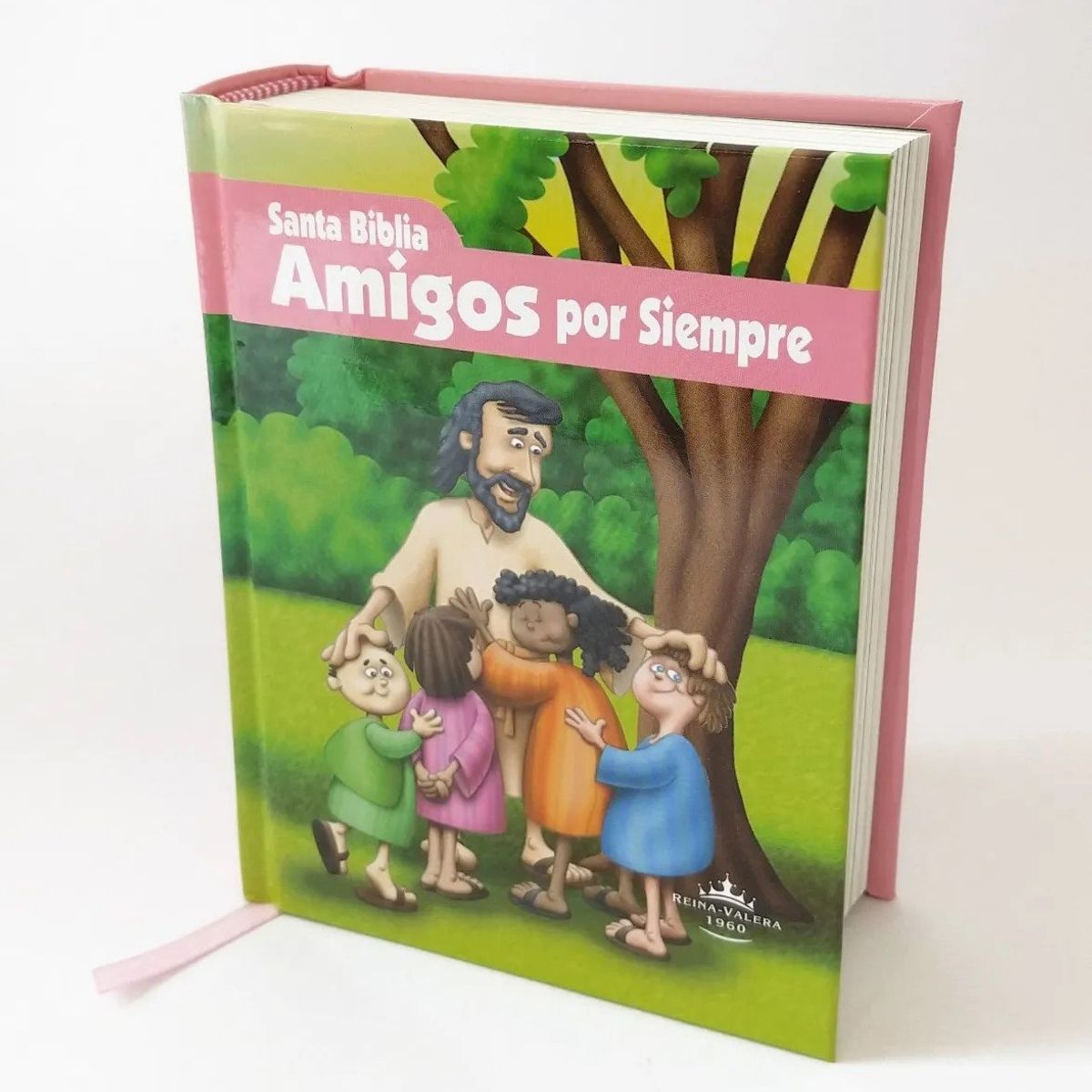 SOCIEDADES BIBLICAS UNIDAS - Biblia para niños amigos por siempre Rosada completa con ilustraciones RVR1960