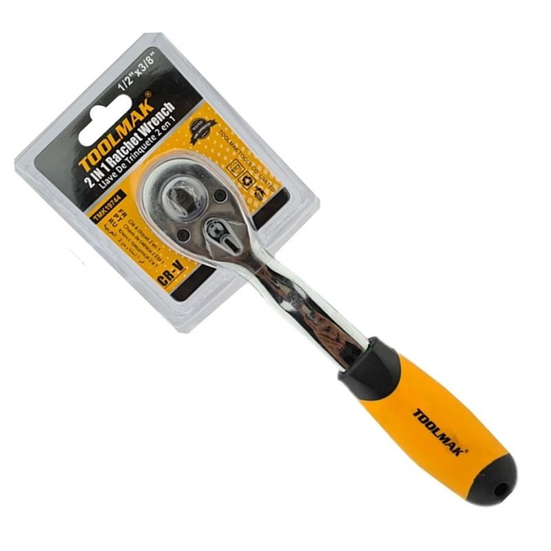 GENERICO - Llave Chicharra Combinada 2 En 1 1/2 Y 3/8 Toolmak