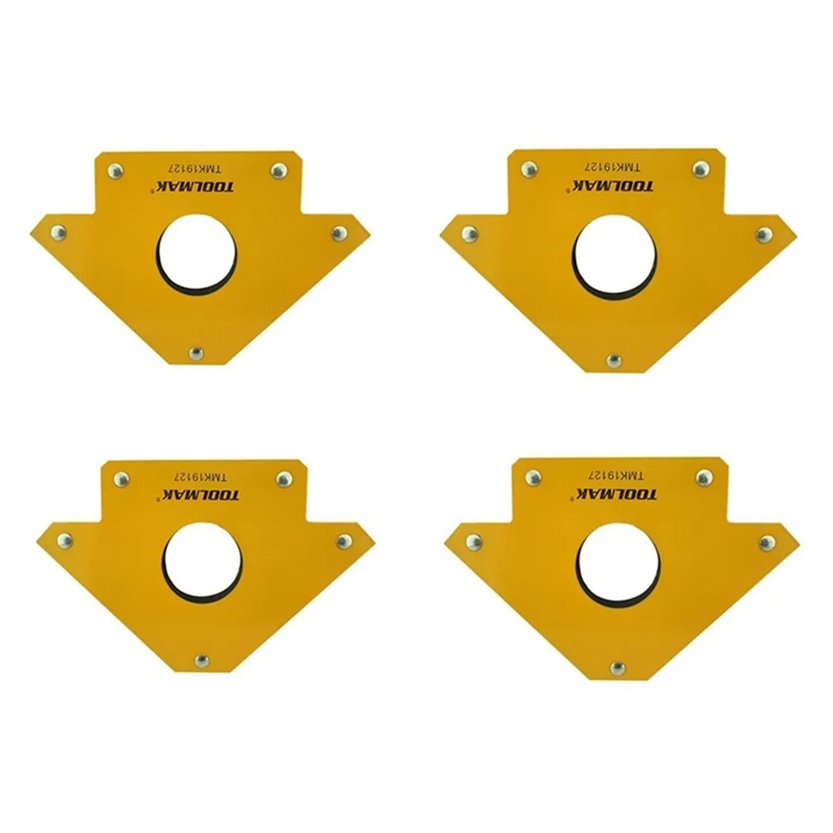 GENERICO - Pack 4 Escuadra Magnetica 50 Lbs 4 Pulgadas Toolmak