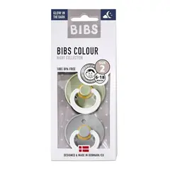 BIBS - Pack Chupetes Talla 2 - Sage Night/Cloud Night