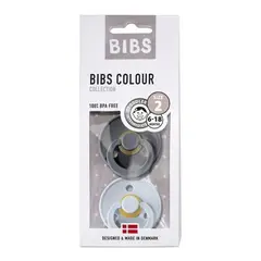 BIBS - Pack Chupetes Talla 2 - Iron/Baby Blue