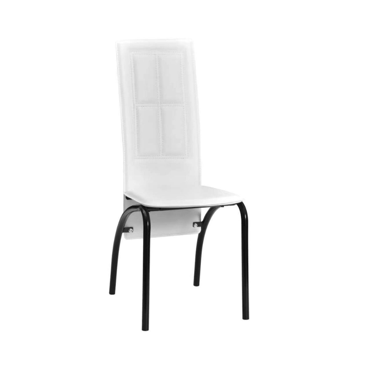 OEM - Juego Comedor Rectangular Vidrio Templado 6 Sillas Blanco-Negro