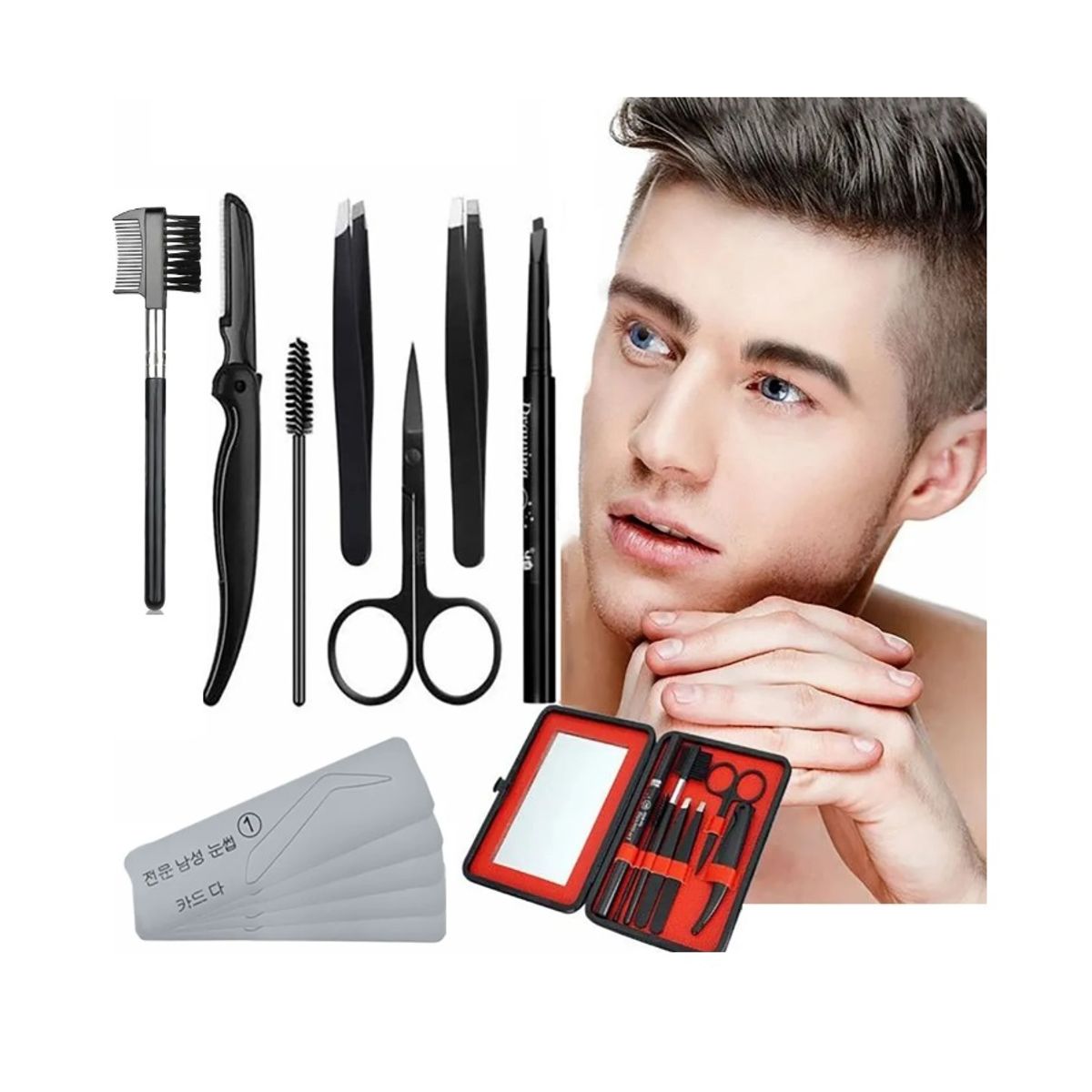 GENERICO - Juego De Pinzas Para Cejas Acero Inoxidable Tijeras