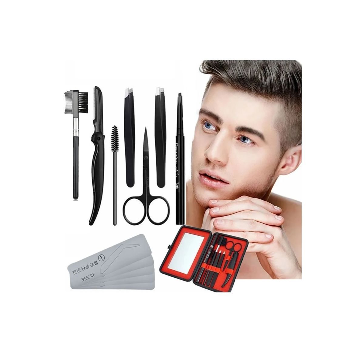 GENERICO - Juego De Pinzas Para Cejas Acero Inoxidable Tijeras