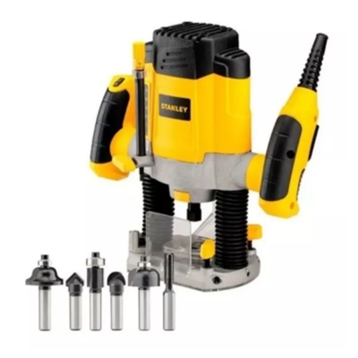 STANLEY - Fresadora Rebajadora Router Tupi 1200w Stanley + 6 Fresas