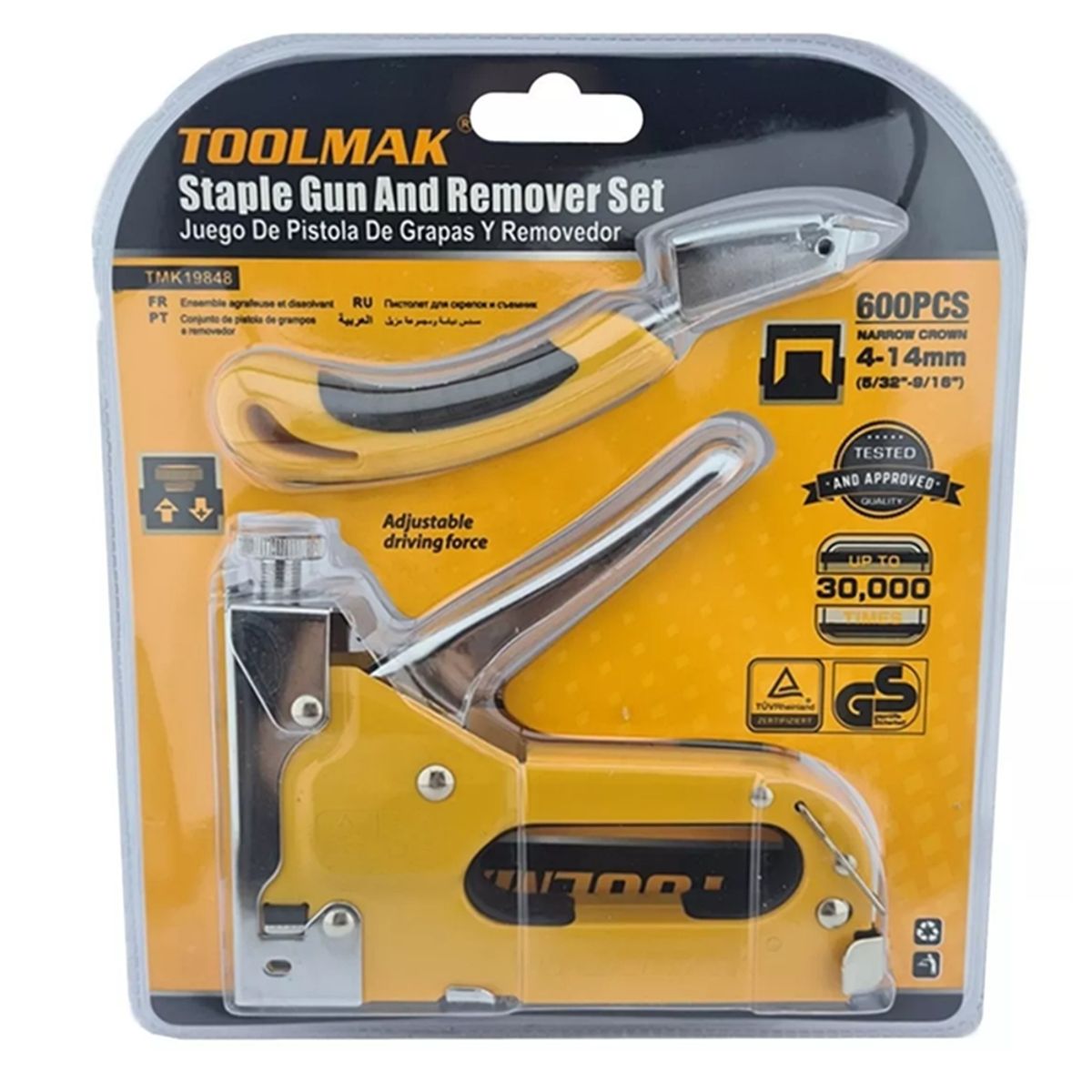 GENERICO - Kit Grapadora Manual 4-14mm  Removedor De Grapas Toolmak